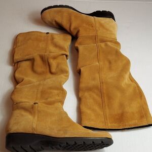 Aerosoles Supersonic Suede Slouch Boots Sz 7.5